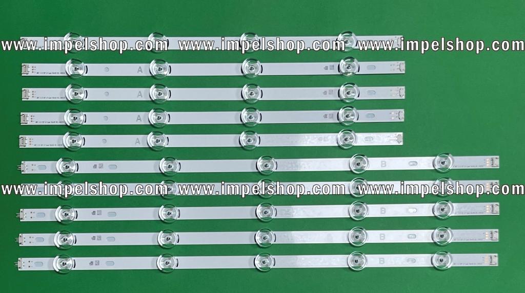 Zestaw listew LED do naprawy podświetlenia telewizora LG INNOTEK 50" zestaw 10 sztuk ( TYP DRT3.0 50" A X 5szt & TYP B X 5szt ) ( AGF78401501 , AGF78401301 , AGF78401401 )