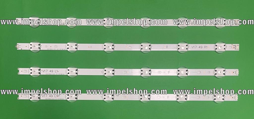 Zestaw listew LED do naprawy podświetlenia telewizora LG 49" zestaw 4 sztuki 49 V17 ART3 ( 6916L-2862A X 2 sztuki , 6916L-2863A X 2 sztuki ) ( AGF78687101 , AGF30001201 , AGF78666601 )