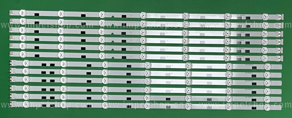 Zestaw listew LED do naprawy podświetlenia telewizora SAMSUNG 58" zestaw 6szt X LM41-00091F 7LED , 6szt X LM41-00091G 7LED / DMGE-580SMA-R3 7LED X 6szt & DMGE-580SMB-R3 7LED X 6szt , 2014SVS58 , BN96-32771A & BN96-32772A