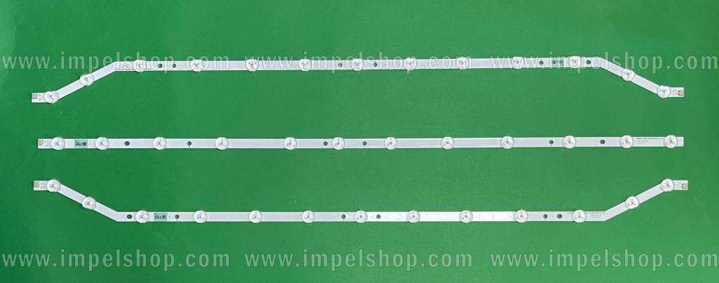 Zestaw listew LED do naprawy podświetlenia telewizora SAMSUNG zestaw D3GE-390SMA-R2 13LED , BN96-28764A 2 sztuki + D3GE-390SMB-R2 12LED , BN96-28765A 1 sztukA