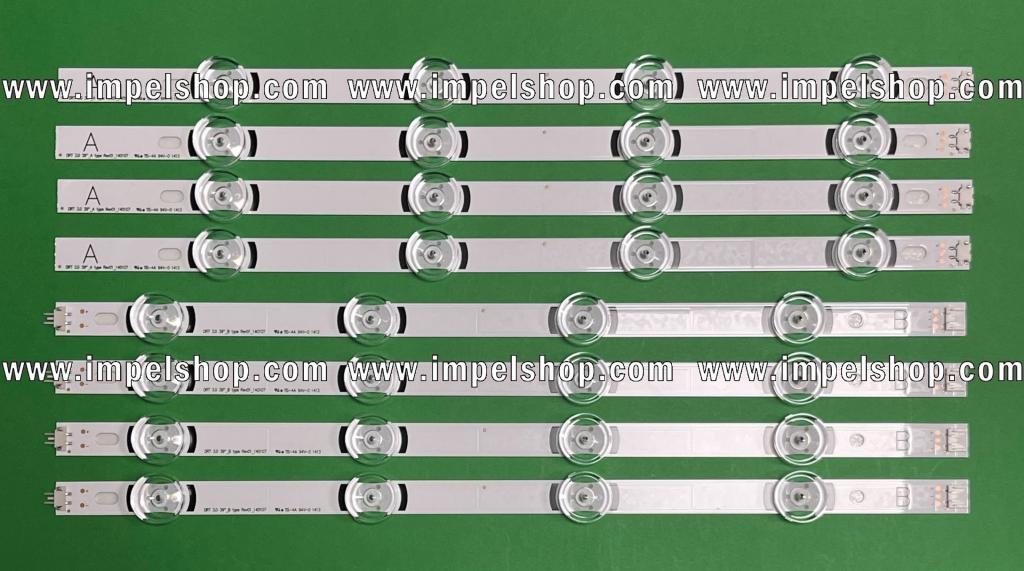 Zestaw listew LED do naprawy podświetlenia telewizora LG INNOTEK 39" zestaw 8 sztuk ( DRT3.0 39" TYP A X 4 & TYP B X 4 ) ( AGF78400501 , AGF78500901 , AGF78400601 )