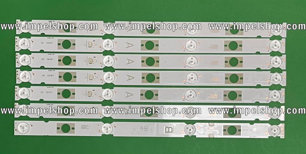 Zestaw listew LED do naprawy podświetlenia telewizora SONY 48" zestaw (7szt) , A LB48009 V0_03 X 6szt & B LB48009 V1_04 X 1szt