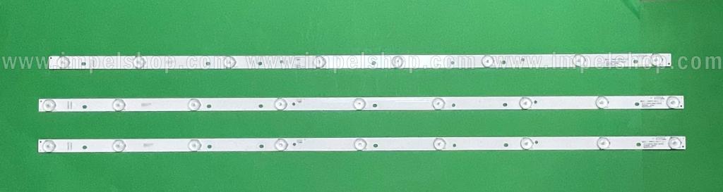 Zestaw listew LED do naprawy podświetlenia telewizora TCL 43" zestaw 3szt , 2szt X JS-D-JP4320-081EC(51230) 8LED , 825MM & 1szt X JS-D-JP4320-091EC(51230) 9LED , 854MM