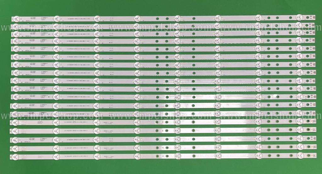 Zestaw listew LED do naprawy podświetlenia telewizora SONY 65" zestaw 16szt X 650TV02 V3 T650HVF05 / CX65503E01-2B762-0-A-565-3854-V , 8LED , DŁUGOŚĆ : 710MM