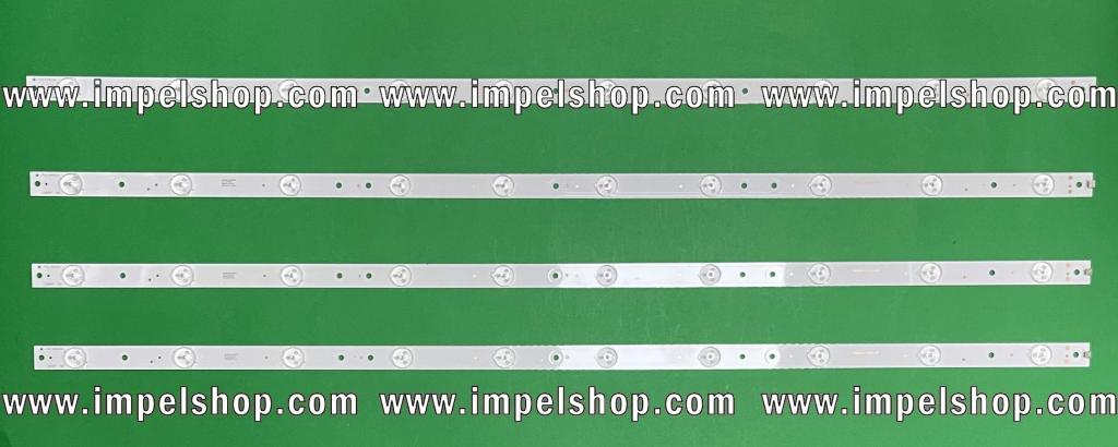 Zestaw listew LED do naprawy podświetlenia telewizora BLAUPUNKT / MANTA 40" zestaw 4szt X MS395D10-ZC14F-01 , JL.D395A1235-057CS-F , 4C-LB400T-MS3 , TFMT40D10-ZC14AF-01 , 10LED , 3V , 789MM