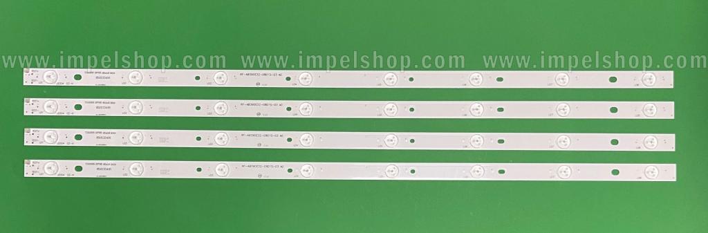 Zestaw listew LED do naprawy podświetlenia telewizora CHANGHONG 39" zestaw 4szt X RF-AB390E32-0801S-03 AO , C390X15-E4, TJ103H5 197H5 , 8LED , DŁUGOŚĆ : 745MM