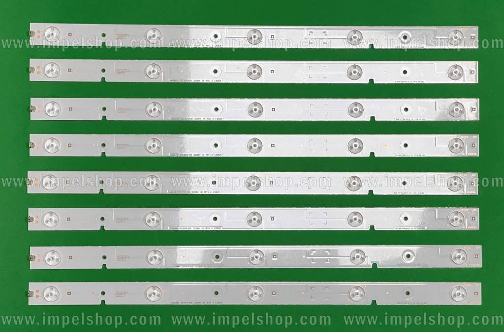 Zestaw listew LED do naprawy podświetlenia telewizora SAMSUNG / HISENSE 40" zestaw 8szt X SAMSUNG 2013CHI400 3228N1 05 REV1.0 130625 , 5LED , 401MM