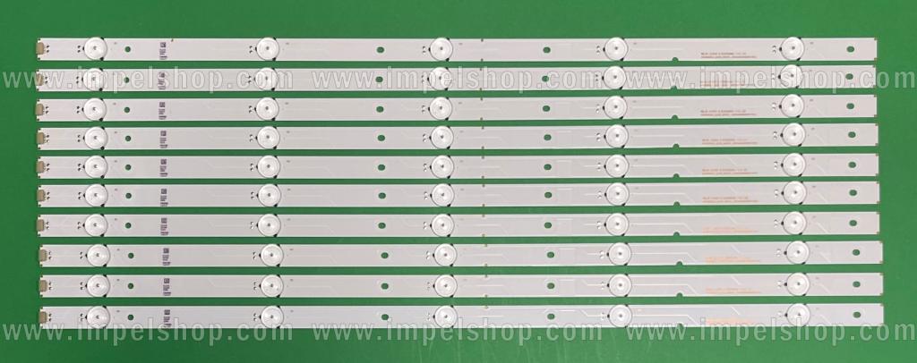 Zestaw listew LED do naprawy podświetlenia telewizora INSIGNIA / HISENSE 55" zestaw 10szt X SAMSUNG_2015CHI550_FCOM_05_E33_15_REV1.0 , LM41-00213A , SVH550AL2_5LED_REV01_160104 , 5LED , 559MM ,