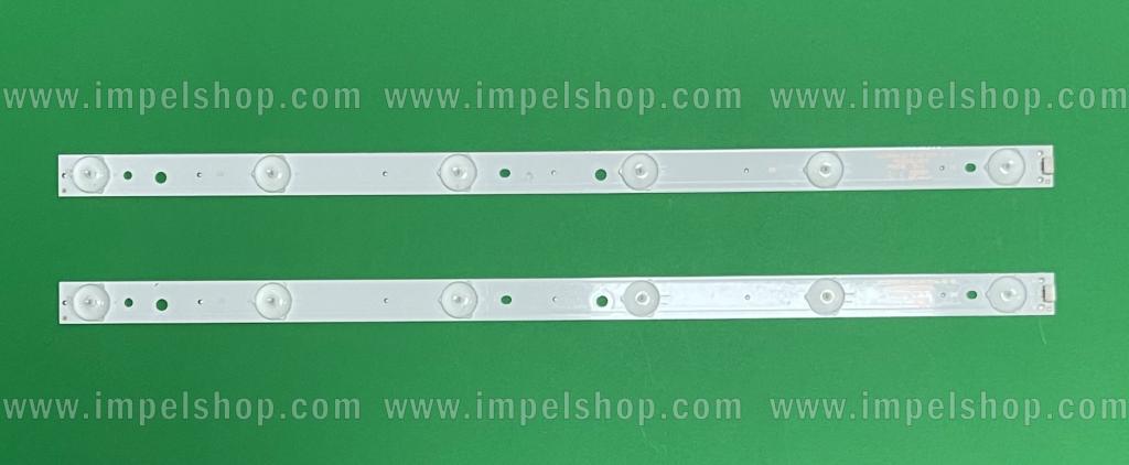 Zestaw listew LED do naprawy podświetlenia telewizora CHANGHONG 24" zestaw 2szt X GC236D06-ZC14F-03 , PN:303GC236031 , 6LED , 3V , 423MM ,