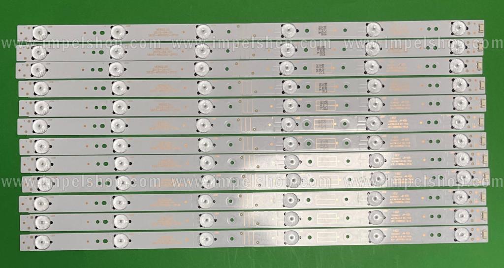 Zestaw listew LED do naprawy podświetlenia telewizora LG 50" UHD zestaw 12 sztuk X 5835-W50002-2P00 / 5835-W50002-6P00 , 6LED , 490MM