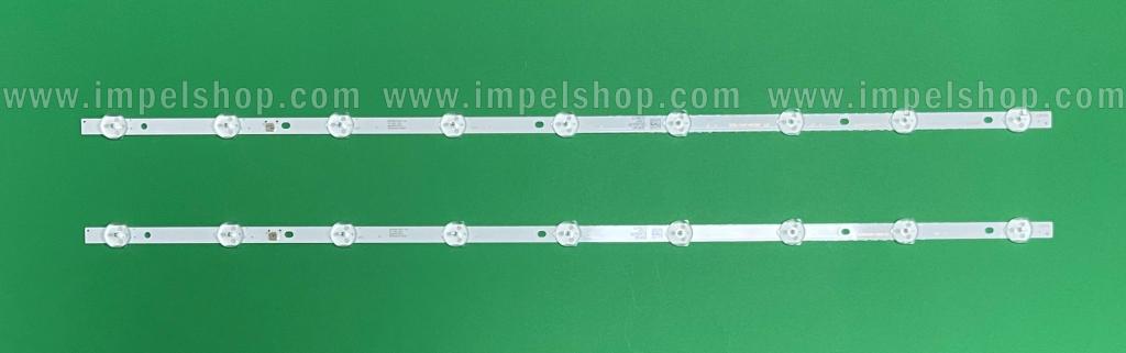 Zestaw listew LED do naprawy podświetlenia telewizora ARIELLI 32" zestaw 2szt X JL.D32091235-081ES-M , 9LED , 6V