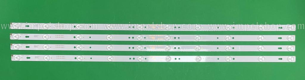 Zestaw listew LED do naprawy podświetlenia telewizora TCL 40" zestaw 4szt X 0D40D10-ZC14F-03 / 0D40D10-ZC14F-02 , 10LED , 3V , 780MM