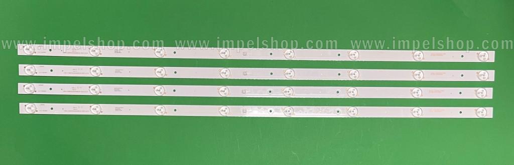 Zestaw listew LED do naprawy podświetlenia telewizora CHANGHONG / HAIER 40" zestaw 4szt X CRH-K385353504085C8-REV1.0 LTK , 8LED , 3V , 740MM
