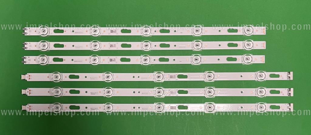 Zestaw listew LED do naprawy podświetlenia telewizora SAMSUNG 43" zestaw BN96-50319A / BN96-50320A 6szt , 3szt X BN96-50319A / LM41-00886A/904A & 3szt X BN96-50320A / LM41-00885A/903A , JL. D430A1330-408AL-M_V02 / JL. D430A1330-408AR-M_V02