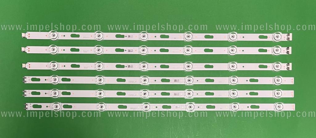 Zestaw listew LED do naprawy podświetlenia telewizora SAMSUNG 50" zestaw BN96-50317A/BN96-50318A 6szt , 3szt X BN96-50317A / LM41-00870A/906A & 3szt X BN96-50318A / LM41-00869A/905A , JL. D500C1330-408AL-M_V02 / JL. D500C1330-408AR-M_V02