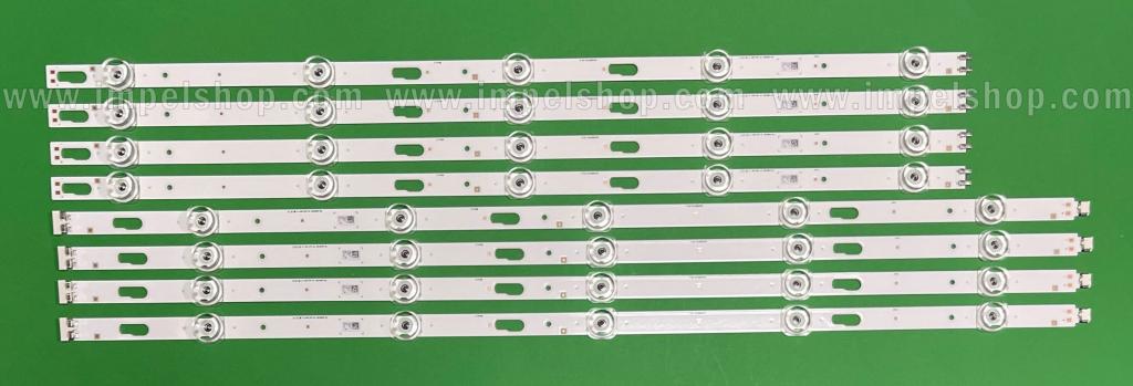 Zestaw listew LED do naprawy podświetlenia telewizora SAMSUNG 55" zestaw 4szt X BN96-50315A/BN96-50316A / BN96-50315A / LM41-00872A/908A / BN96-50316A / LM41-00871A/907A , JL. D550A1330-408AL-M_V02 / JL. D550A1330-408AR-M_V02 , HRS-H535-055AU70-0410-3030-12 , CRH-P55S6303004101B2-REV2.2 , 10LED , 3V , LISTWY W CAŁOŚCI BEZ POŁĄCZEŃ lewa-prawa co eliminuje ryzyko przepięcia ,