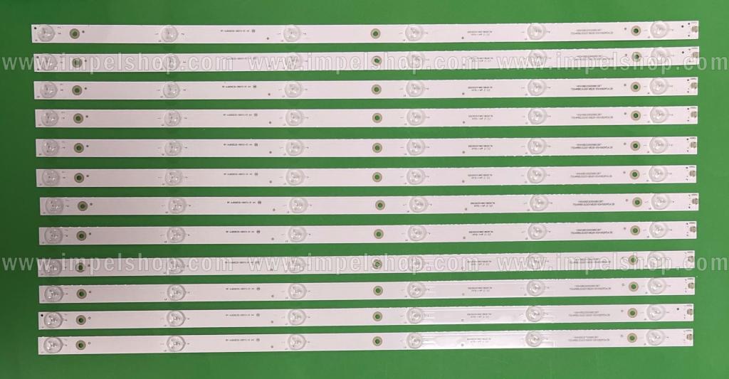 Zestaw listew LED do naprawy podświetlenia telewizora SHARP 65" zestaw 12szt X RF-AJ650E30-0601S-01 A4 , 6LED , 625MM , 3V ,