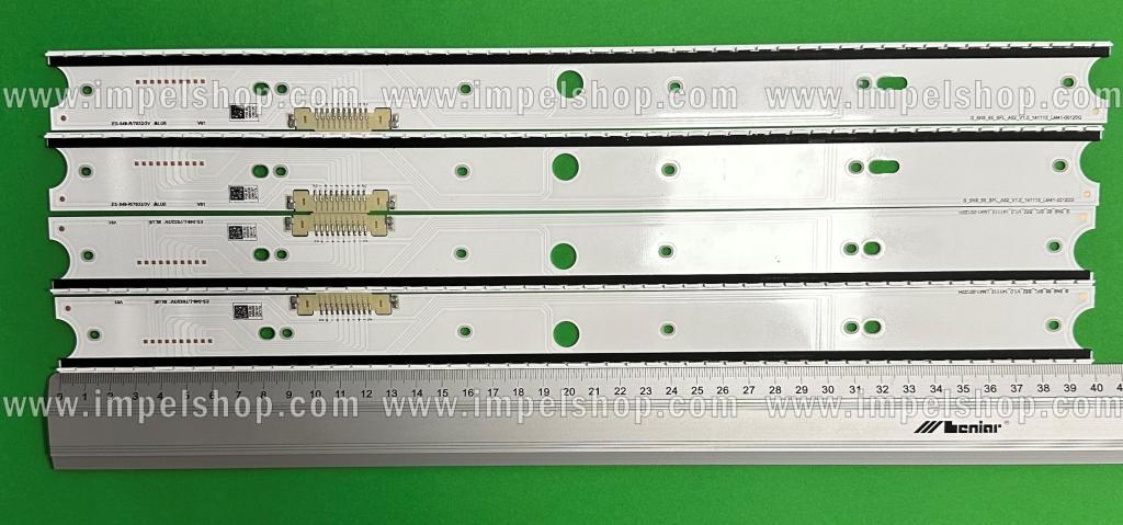 Zestaw listew LED do naprawy podświetlenia telewizora SAMSUNG 65" zestaw 4szt , 2szt X BN96-34776A / S_5N9_65_SFL_A52_V1.0_141113_ LM41-00120G , 52LED , 3V , 400MM & 2szt X BN96-34777A / S_5N9_65_SFL_A52_V1.0_141113_LM41-00120H , 52LED , 3V , 400MM , niebieskie światło ,