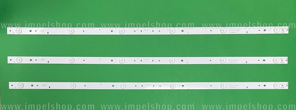 Zestaw listew LED do naprawy podświetlenia telewizora PIXEL /PHILIPS 42" zestaw 3szt X IC-C-TBAC420193 / CL0-T42-PHP LD REV0.3 , 6LED , 6V , 790MM ,