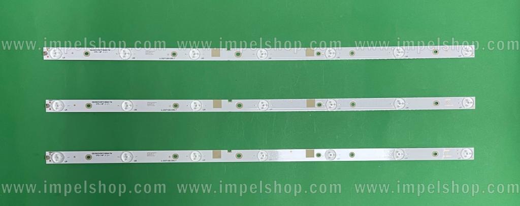 Zestaw listew LED do naprawy podświetlenia telewizora HISENSE 32" zestaw 3szt X JL.D3271330-03DS-F / 32D3503V2W7C1B59417M , 7LED , 3V , 596MM