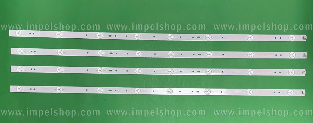 Zestaw listew LED do naprawy podświetlenia telewizora VORTEX 39" zestaw 4szt X ZX39JTX332M08A0 V0 / CRH-K393535T040859M-REV1.2 , 303WY390033 , 8LED , 3V , 756MM