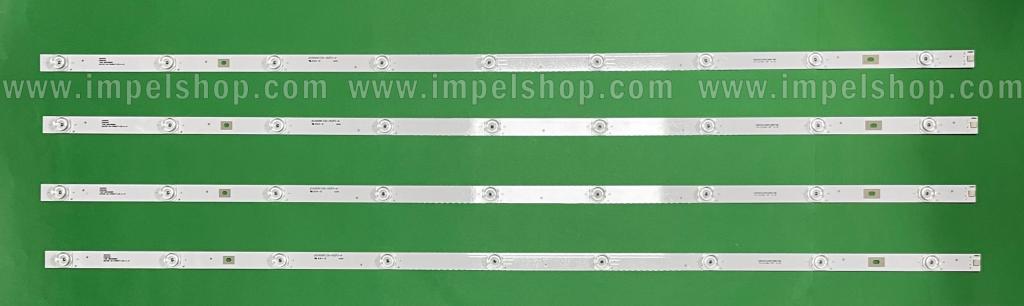 Zestaw listew LED do naprawy podświetlenia telewizora CHANGHONG / MANTA 50" zestaw 4szt X JL.D50091330-002FS-M / HRS_SQY50A114_4X9_2W_MMPCB 12mm_V2 94V-0 LB-C500U17-E2-A-JF , 9LED , 3V , 968MM