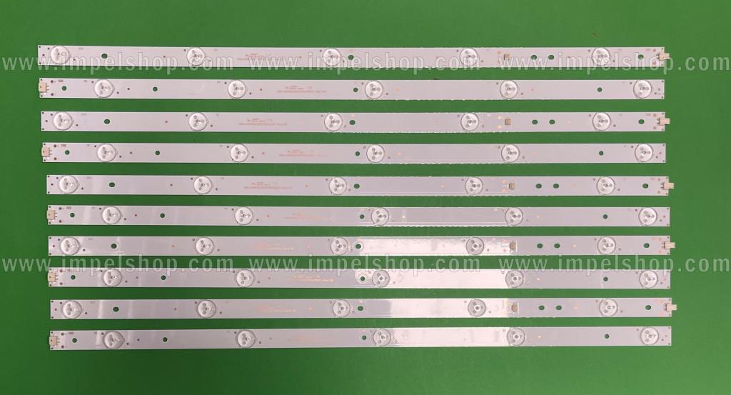 Zestaw listew LED do naprawy podświetlenia telewizora SCEPTRE 55" zestaw 10szt , 5szt X CRH-K55K6003030T0510L6C1-Rev1.3WK & 5szt X CRH-K55K6003030T0510R6C1-Rev1.3WK