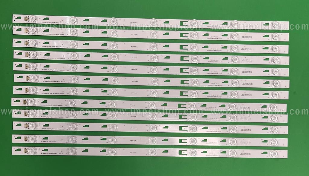 Zestaw listew LED do naprawy podświetlenia telewizora TCL 55" zestaw 12szt X TMT_55H8800_12X7_3030C_7S1P , YHF-4C-LB5507-YH6 , 55D2003V2W7C1B59618M-HJ-CH , 7LED , 3V , 596MM