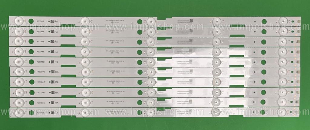 Zestaw listew LED do naprawy podświetlenia telewizora SHARP 55" zestaw 10szt X RF-AJ550E30-0501S-04 A7 A6 , 5LED , 3V , 513MM