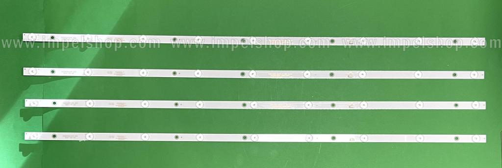 Zestaw listew LED do naprawy podświetlenia telewizora TCL 43" zestaw 4szt X GC43D09-ZC21FG-04 / DLED43GC4X9 , 9LED , 3V , 825MM ,