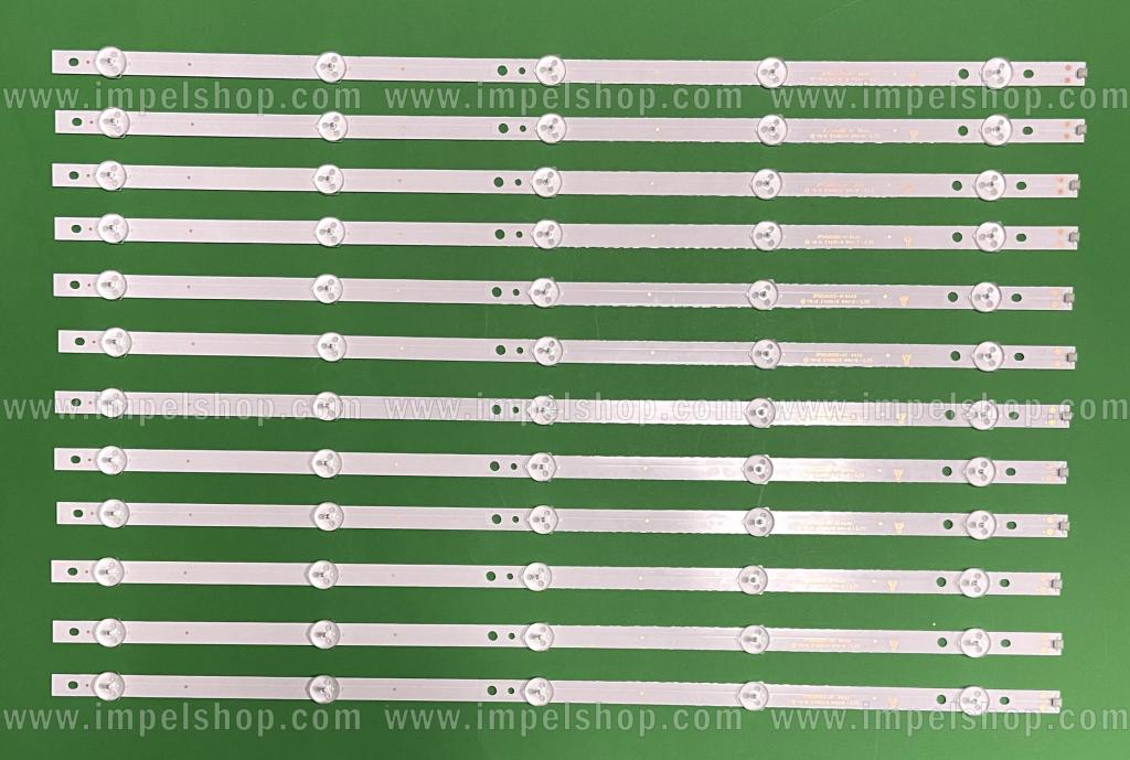 Zestaw listew LED do naprawy podświetlenia telewizora HAIER 50" zestaw 12szt X ECHOM-50UK-4650UK003-A1 , CRH-EA503535051251L , 3P50UK002-A1 , YS-D E469119 , 5LED , 3V , 535MM
