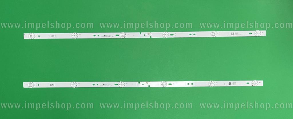 Zestaw listew LED do naprawy podświetlenia telewizora HAIER / MANTA 32" zestaw 2 szt X 6501L618000020 06-32C2X6-618-M07W14 JL.D32061330-032BS-M 06-32C2X6-618-M07W14 , 6LED , 3V , 617MM ,