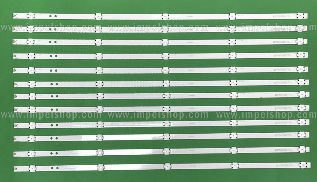 Zestaw listew LED do naprawy podświetlenia telewizora SONY 65" zestaw 12szt X SVA650A66_5LED_REV04_171128 / LED SVA650A74_REV01 , 5LED , 3V , 654MM