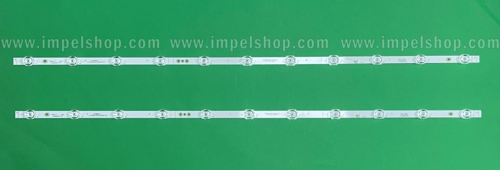 Zestaw listew LED do naprawy podświetlenia telewizora HAIER / HISENSE 43" zestaw 2szt X JL.D425B1330-003AS-M-V02 CRH-BX43X1U513030T0211069-REV1.0 CRH-BX43X1U813030T021198S-REV1.1 SVH425A17 SVH425A09 , 11LED , 778MM , 3V ,