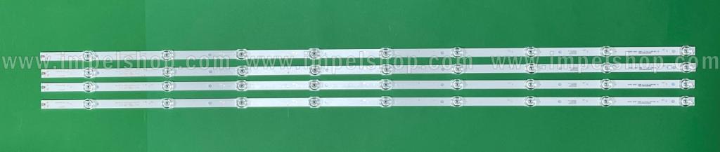 Zestaw listew LED do naprawy podświetlenia telewizora SKYMASTER 50" zestaw 4szt X HL-00500A30-0901S-10 A0 4x9 , 9LED , 6V , 968MM , KWADRATOWE SOCZEWKI ,