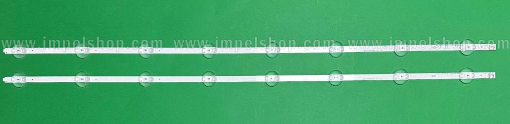 Zestaw listew LED do naprawy podświetlenia telewizora GRUNDIG 43" zestaw 2szt X WCH60602-AB L4_CLA_WCH_D3_FAM_S8_R1.0_S6Q_LM41-00654A , 8LED , 3V , 815MM ,