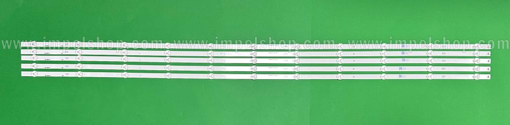 Zestaw listew LED do naprawy podświetlenia telewizora PHILIPS 58" zestaw 5szt x LBM580M1101-AJ-1(HF)(O) / 210BZ11D0B33LBR03E , 11LED , 1169mm , 3V ,