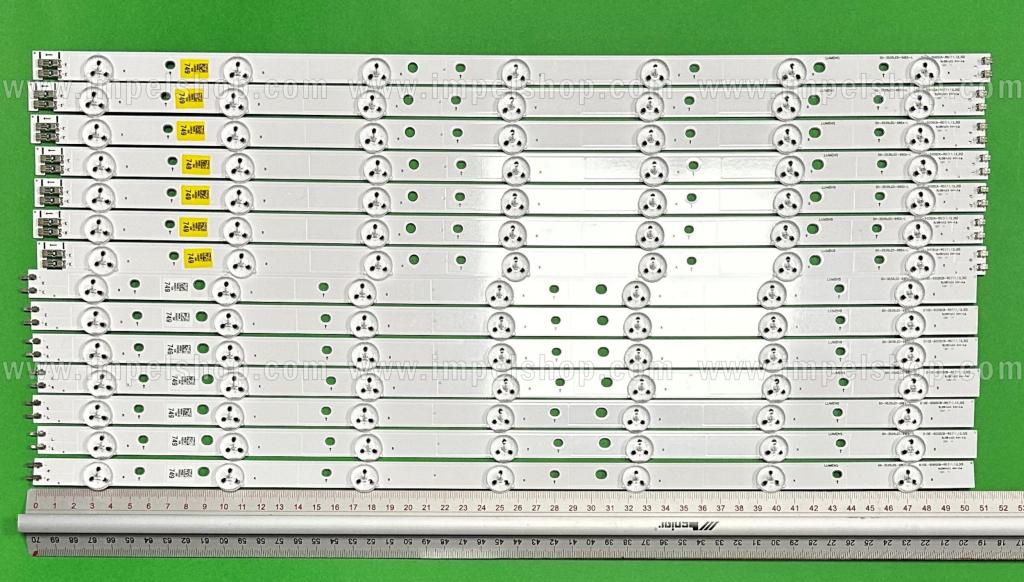 Zestaw listew LED do naprawy podświetlenia telewizora SAMSUNG 50" zestaw 14szt , 7szt x D1GE-500SCA-R0 / R1 , 7LED , 3V , 560MM & 7szt x D1GE-500SCB-R0 / R1 , SLED 2011SVS50 3228 FHD RIGHT07 REV1.0 & SLED 2011SVS50 3228 FHD LEFT07 REV1.0 , 7LED , 3V , 560MM ,