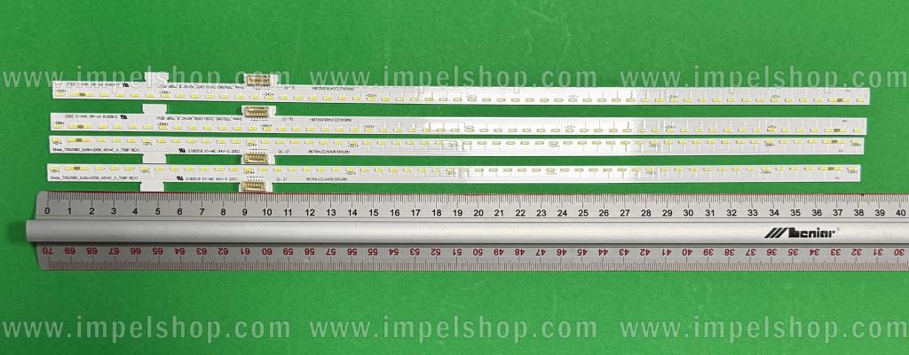 Zestaw listew LED do naprawy podświetlenia telewizora SHARP 70" zestaw 4szt , 2szt x Sharp_70SU580_2X56+2X56_4014C_A_7S8P REV.1 , B680WJZZ/0408/DNDJBH , 56LED , 3V , 380MM & 2szt x Sharp_70SU580_2X56+2X56_4014C_B_7S8P REV.1 , 56LED , 3V , 380MM ,