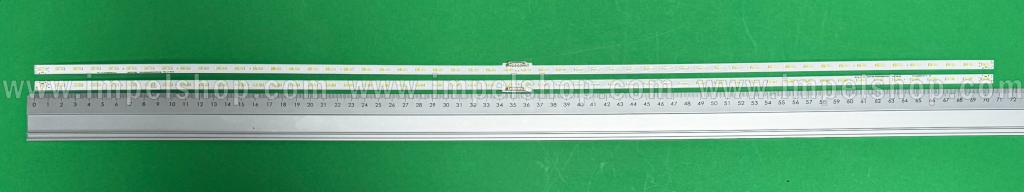 Zestaw listew LED do naprawy podświetlenia telewizora SAMSUNG 65" zestaw 2szt X V0T8-650SM0-R0 20Y_TU8500_65INCH_EDGE_LE , BN96-50380A , 54LED , 707MM , 3V , światło białe i niebieskie ,