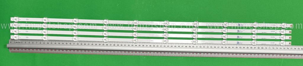 Zestaw listew LED do naprawy podświetlenia telewizora MANTA 40" zestaw 4 szt X SQY39.5LB_10X4_MCPCB_V1 , 10LED, 771MM , 3V ,