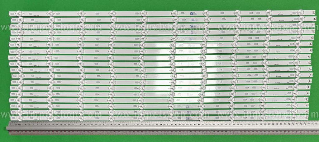Zestaw listew LED do naprawy podświetlenia telewizora PHILIPS 70" zestaw 18szt x LB7000C V0_00 LB-GM3030-GJ0D227018X10PC99-T  CV700U1-T01 705TLB70B339DT00L , 10LED, 770MM , 3V ,