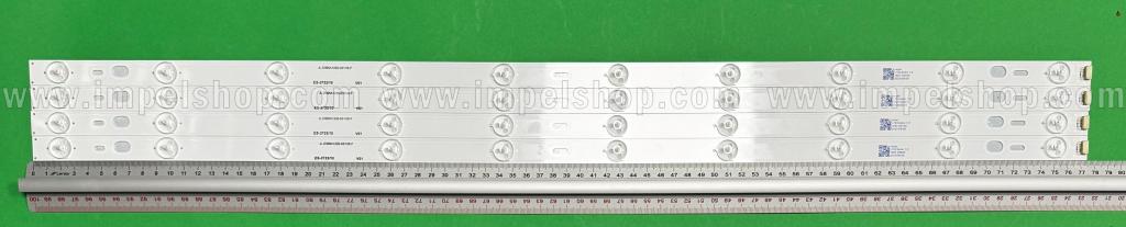 Zestaw listew LED do naprawy podświetlenia telewizora MANTA 40" zestaw 4 szt X JL.D395A1235-031HS-F , 10LED , 776MM , 3V ,