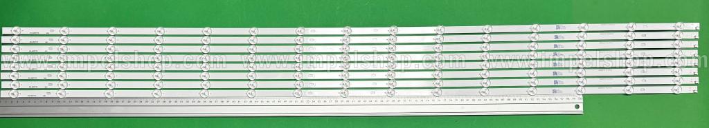 Zestaw listew LED do naprawy podświetlenia telewizora PHILIPS 58" zestaw 8szt x LBM580M1501-AK-2(HF)(O) 210BZ15D0B339DR00E , 15LED , 1198MM , 3V ,
