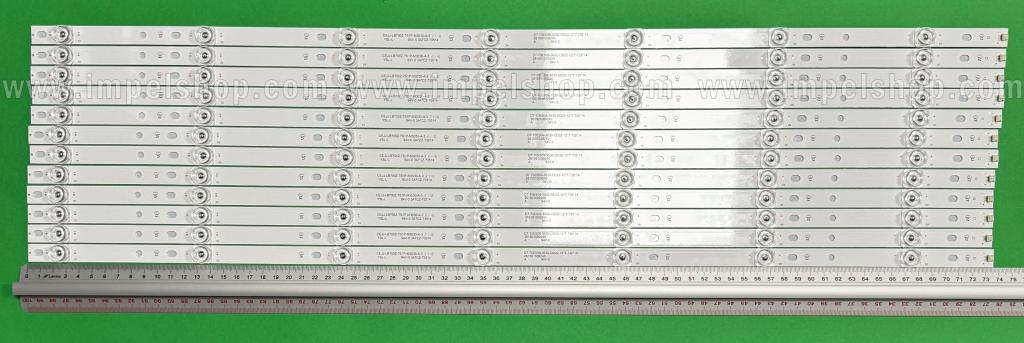 Zestaw listew LED do naprawy podświetlenia telewizora PHILIPS 70" zestaw 12szt x CEJJ-LB700Z-7S1P-M3030-A-3 , 7LED , 735MM , 3V ,