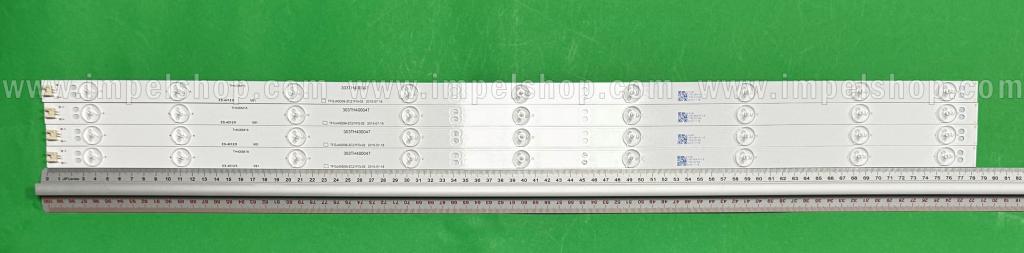 Zestaw listew LED do naprawy podświetlenia telewizora ELEMENT / SEIKI 40" zestaw 4szt x TFGJ40D09-ZC21FG-02 303TH400047 TH400M16 , 9LED , 784MM , 3V ,