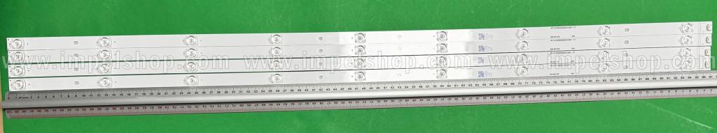Zestaw listew LED do naprawy podświetlenia telewizora VESTEL / PANASONIC / TOSHIBA 50" zestaw 4szt X RF-CF500005SE30-0901 A1 30107714 30106522 c2c2 , VESTEL PART NUMBER : 23732360 , 9LED , 970MM , 3V , białe światło ,