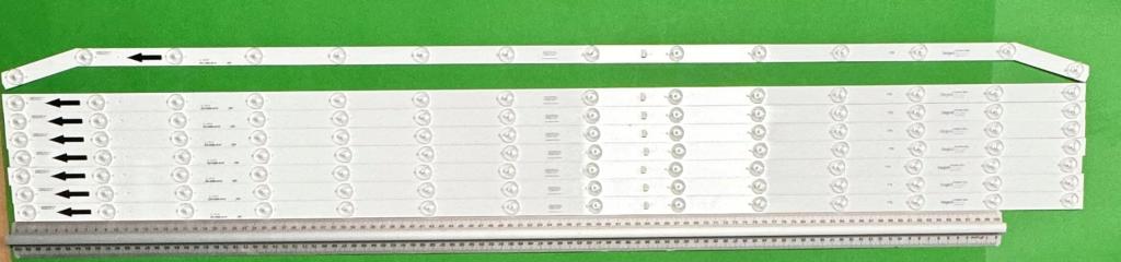 Zestaw listew LED do naprawy podświetlenia telewizora XIAOMI 55" zestaw 7szt , 1szt X 55HR332M1 4B2 V0 , 14LED & 6szt X 55HR332M1 4A2 V0 , 55D8000Q SCBC SCBS A-A17 , 14LED , 1088MM , niebieskie światło ,