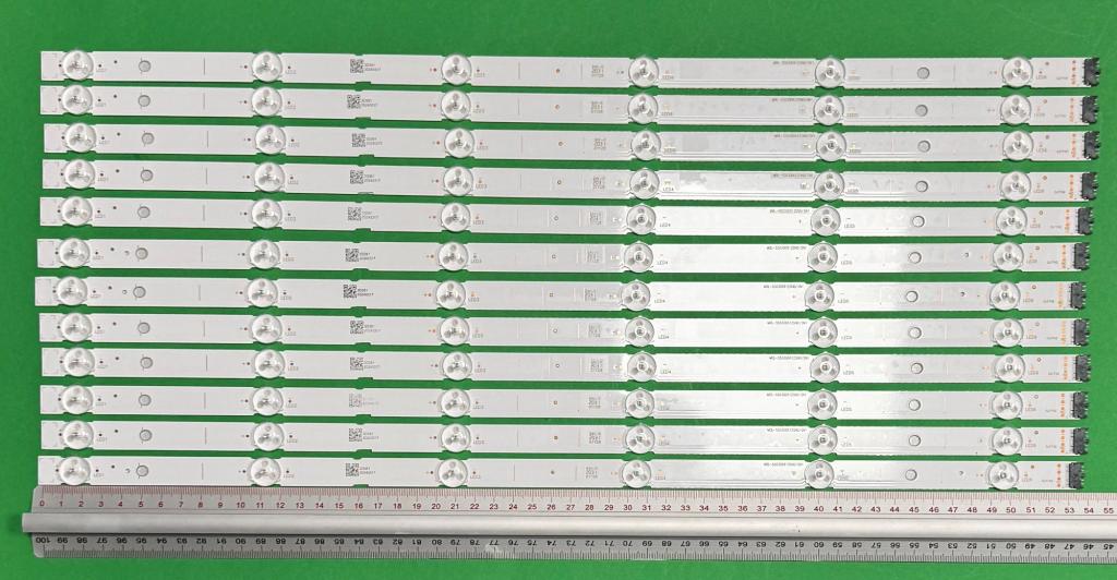 Zestaw listew LED do naprawy podświetlenia telewizora SONY 55" zestaw 12szt X LB5500V V0_03 MBL-55030D612SN0 MBL-55030D612SN1 7698A 5500V00001 , 6LED , 541MM ,