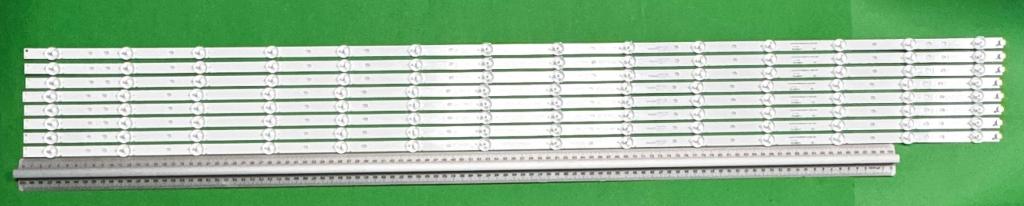 Zestaw listew LED do naprawy podświetlenia telewizora PHILIPS 55" zestaw 8szt x GJ-2K19-PHP-550-D814-V1-ONE , LB-GM3030-GJPHP558X14PC49-T , 14LED , 1132MM , 3V , PHILIPS PART NUMBER : 99659001064 , 99659001065 , 996592001007 , 996599102528 ,